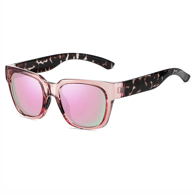 Square Shield Mirrored Polarized Sporty Sunglasses
