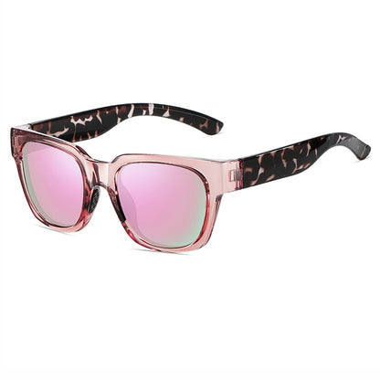 Square Shield Mirrored Polarized Sporty Sunglasses