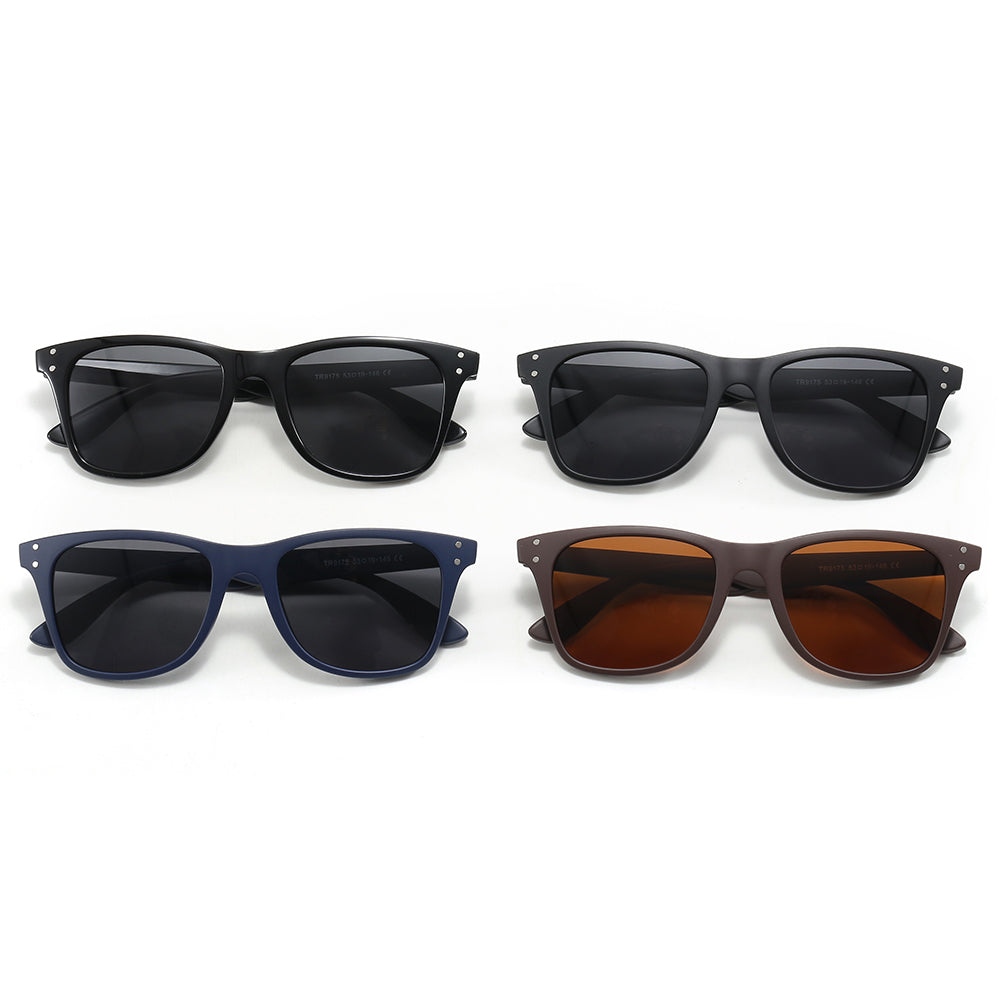 Square TR Frame Polarized Sporty Sunglasses