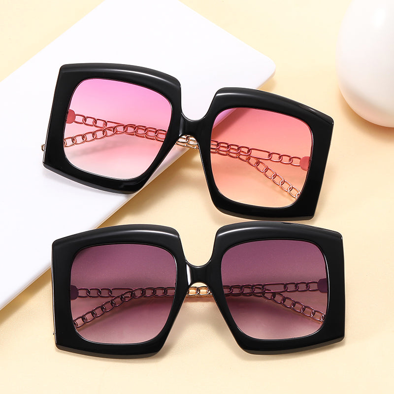 Women Square Chain Sunglasses
