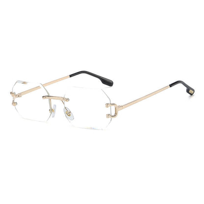Octagonal Rimless Sunglasses