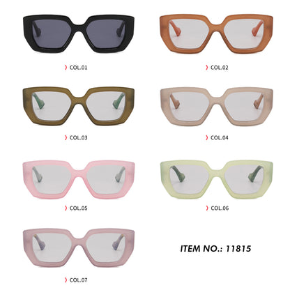 Chunky Solid Thick Frame Sunglasses