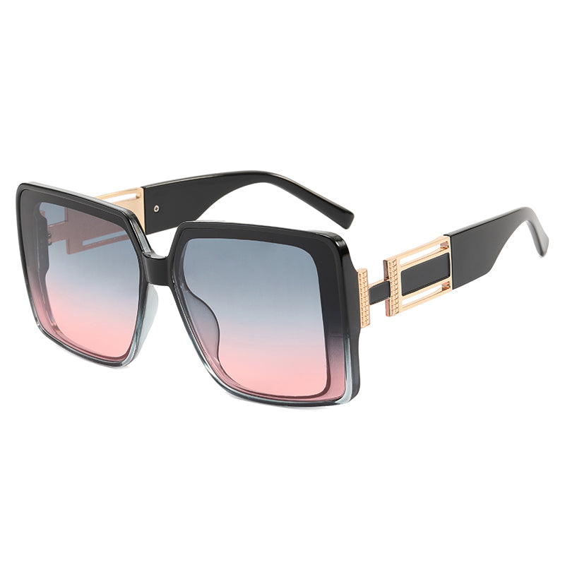 Square UV400 Oversized Shades Sunglasses