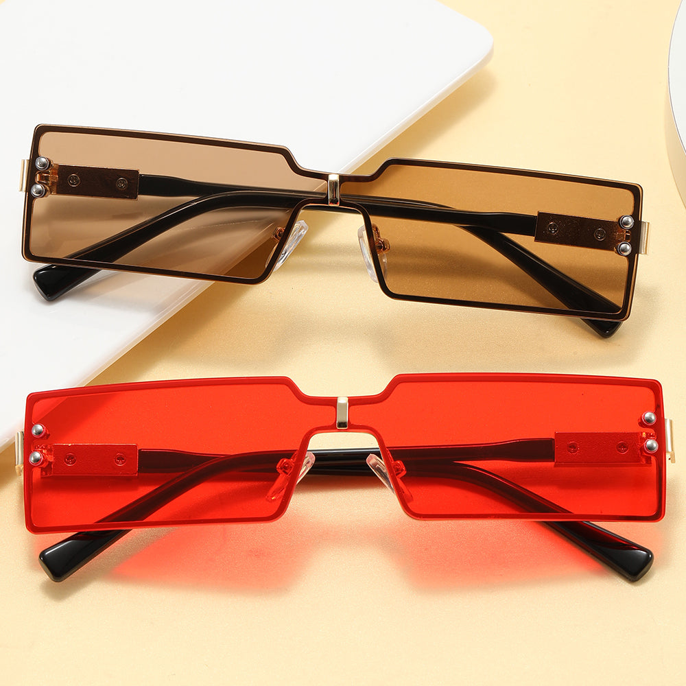 Small Rectangle Metal Frame Sunglasses