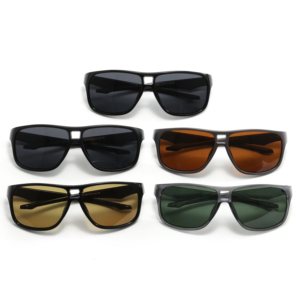Flat Top Square Sports Goggles Outdoor Polarized Sunglasses