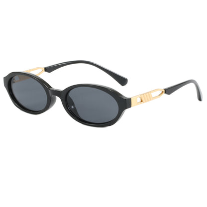 Retro Steampunk Style Small Oval Sunglasses