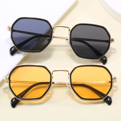 Polygon Classic Luxury Shades Metal Frame Sunglasses