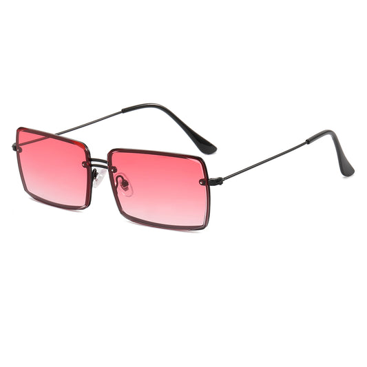 Small Rectangle Metal Frame Sunglasses