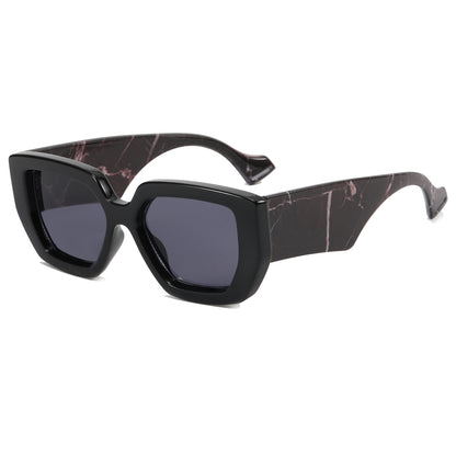 Chunky Solid Thick Frame Sunglasses