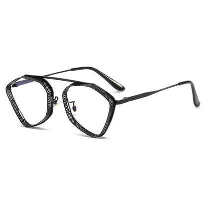 Vintage Metallic Steampunk Polygonal Sunglasses