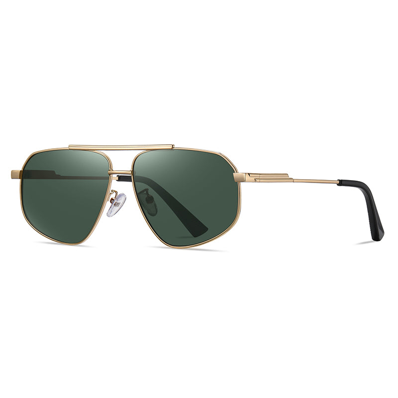 Men Square Metal  Polarized Sunglasses