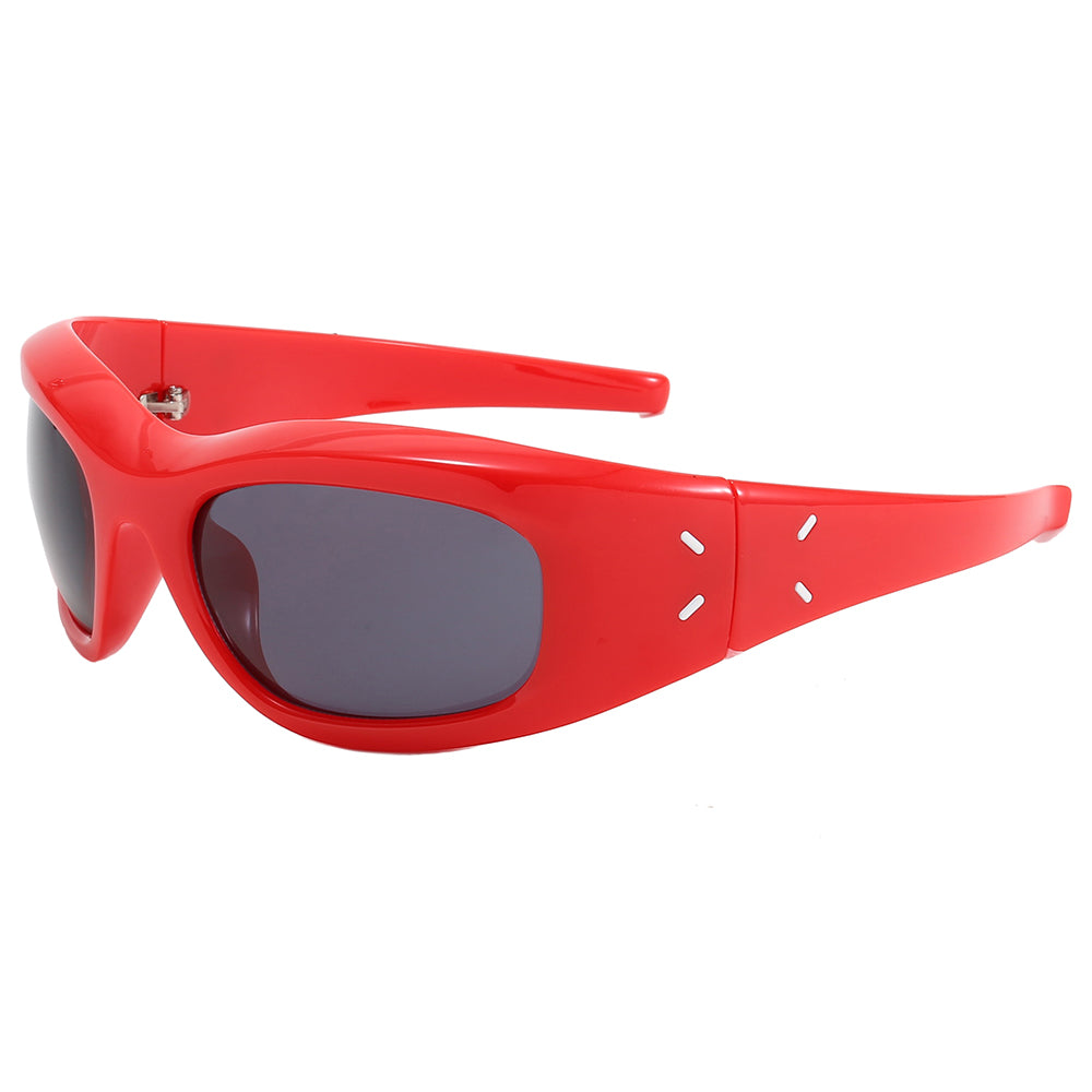 Y2K Futuristic Wrap Around Rectangle Outdoor Sports Sunglasses