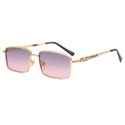 Small Rectangle Metal Frame Sunglasses