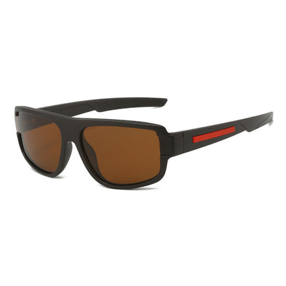 Men Flat Top Rectangular Sports Driving Sunglasses