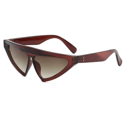 Cat Eye Women Flat Top Small Triangle Sunglasses