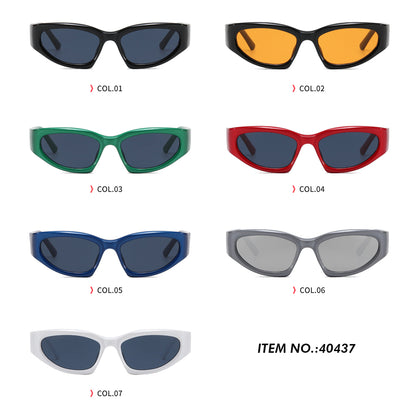 Retro Y2K Oval Outdoor Cycling Sporty Sunglasses