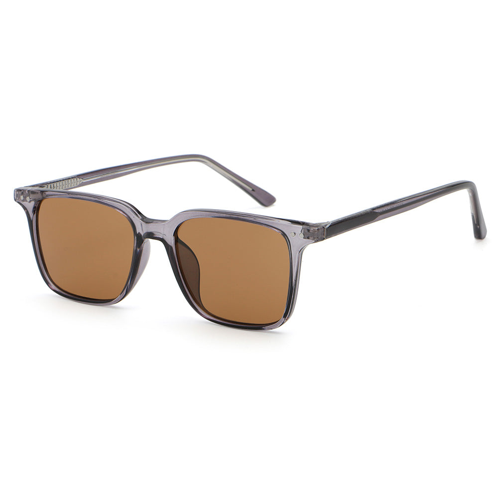 Retro Classic Square Reinforced Wire-Core Temples Sunglasses