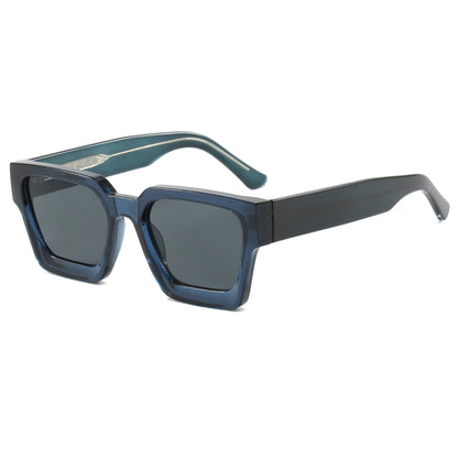 Classic Oversized Thick Square Reinforced Wire-Core Temples Sunglasses