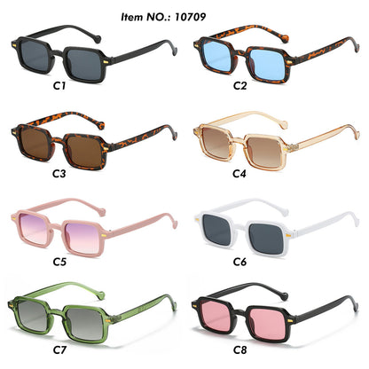 Rectangular Tinted Lens Sunglasses