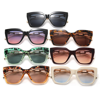 Square Metal Chain Shades Sunglasses