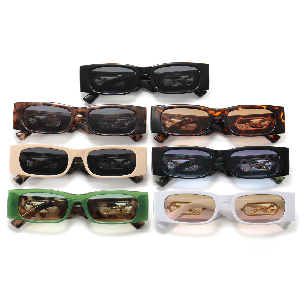 Luxury Vintage Retro Rectangle Sunglasses