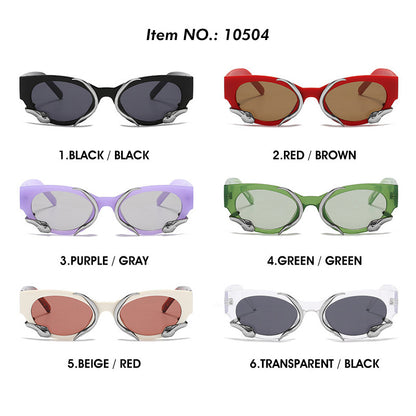 Snake Wrapped Cat Eye Oval Sunglasses