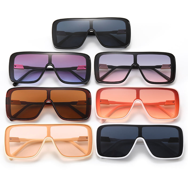 Flat Top Oversized Shades Sunglasses