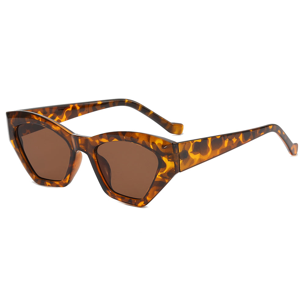 Cat Eye Women Small Polygon Sunglasses