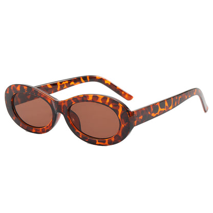 Retro Plastic Small Oval Sunglasses