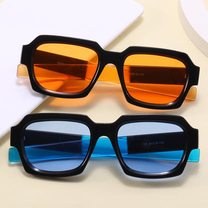 Retro Square Street Shot Tinted Sunglasses