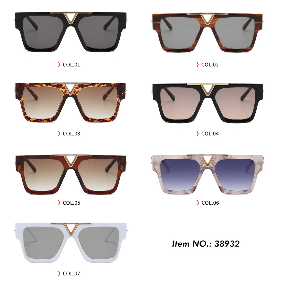 Gradient Shades Flat Metal Top Sunglasses