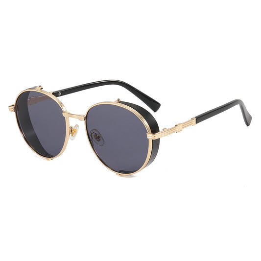 Round Metal Steampunk Sunglasses