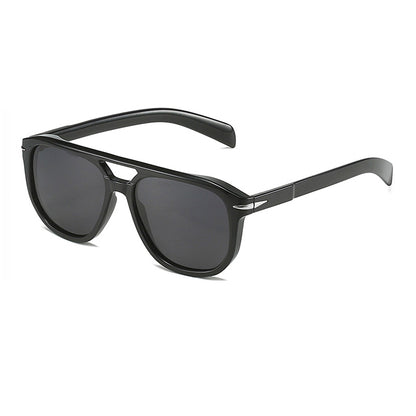 Double Bridge Flat Top Polarized Sunglasses