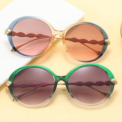 Oversized Round Women UV400 Shades Sunglasses