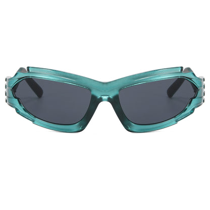 Irregular Steampunk Shades Sporty Y2K Sunglasses