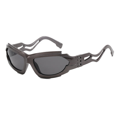 Y2K Futuristic Oversized Rectangle Geometric Chunky Sunglasses