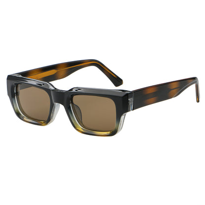 Vintage Classic Thick Rectangle Travel  Shades Sunglasses