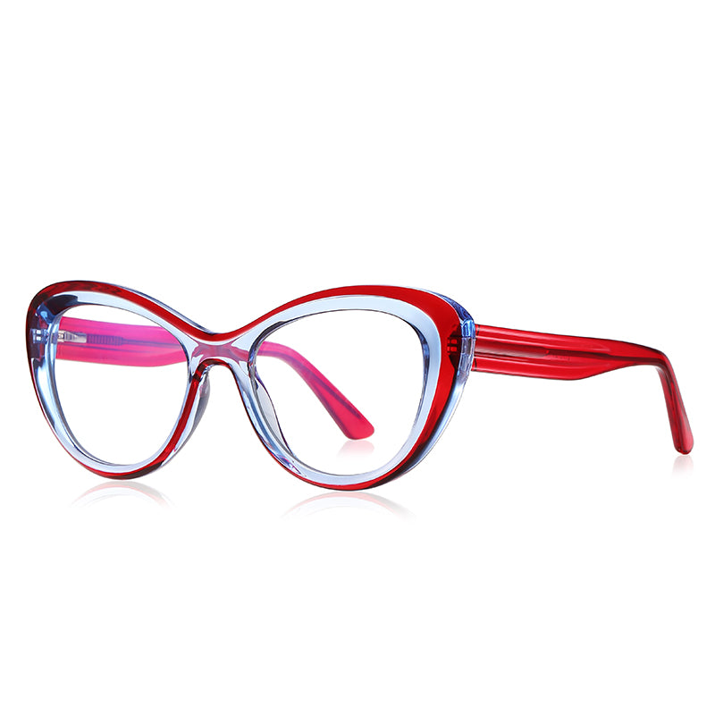 Elegant Oval Women Cat Eye Blue Light Blocking Glasses