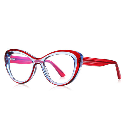 Elegant Oval Women Cat Eye Blue Light Blocking Glasses