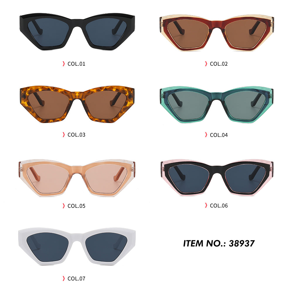 Cat Eye Women Small Polygon Sunglasses