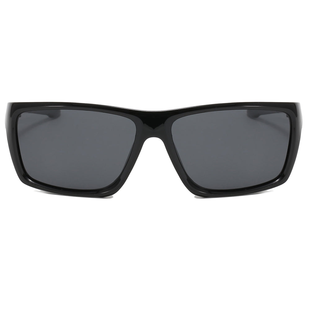 Flat Top Polarized Rectangular Sports Driving Sunglasses