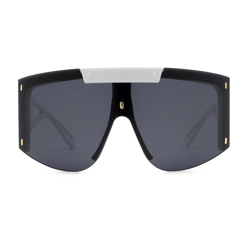 Oversized Mono Lens Shield Sunglasses