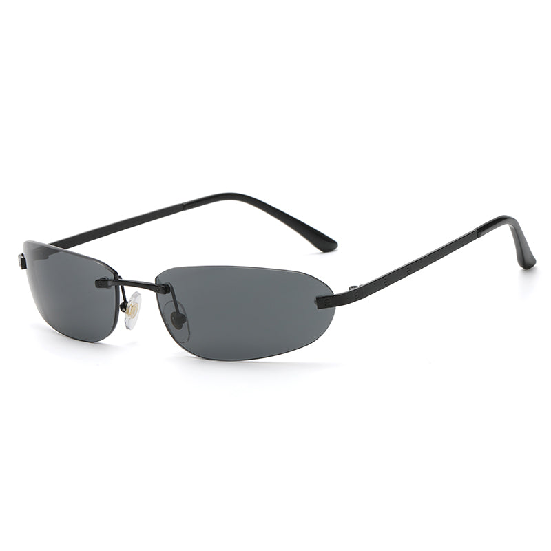 Oval Rimless Y2K Sunglasses