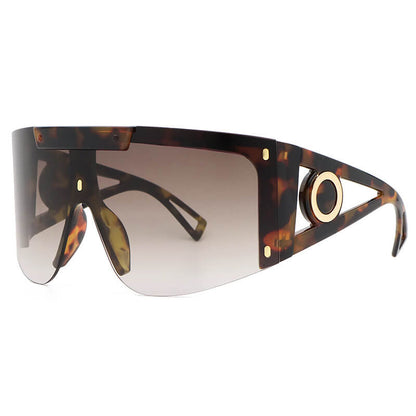 Oversized Mono Lens Shield Sunglasses