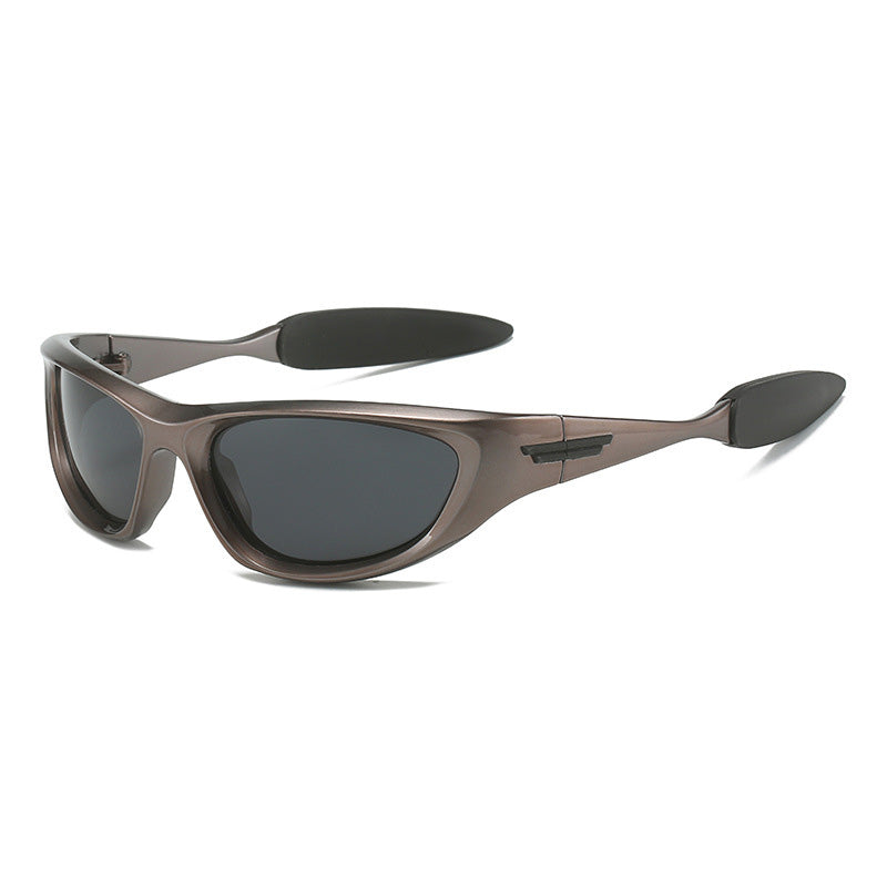 Y2K Wrap Around Sport Oval Cat Eye Sunglasses