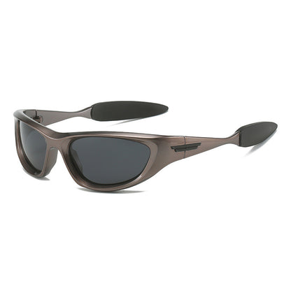 Y2K Wrap Around Sport Oval Cat Eye Sunglasses