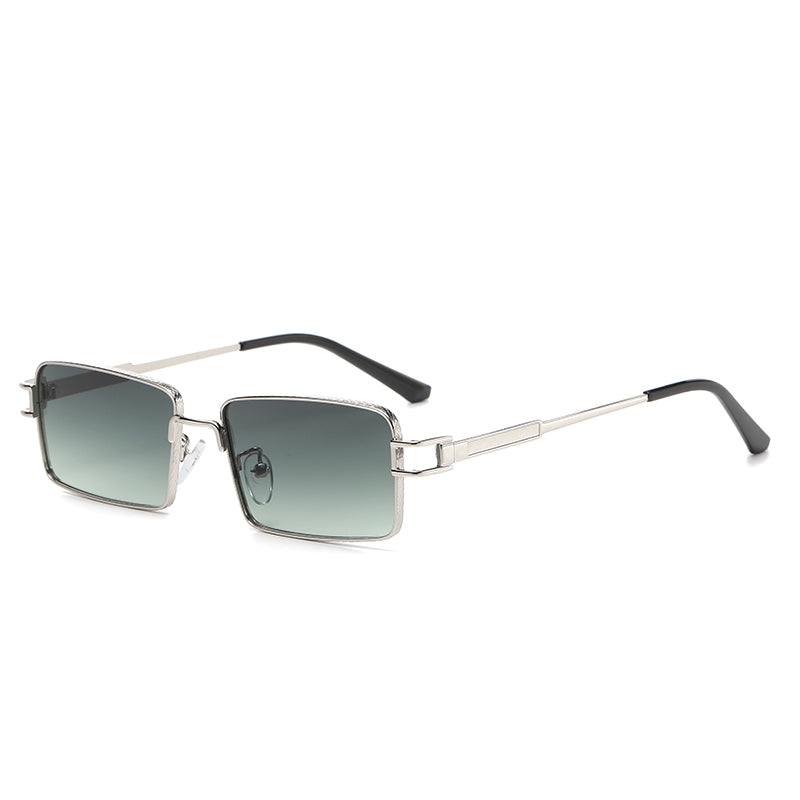 Rectangle Narrow Metal Frame INS Street Style Sunglasses