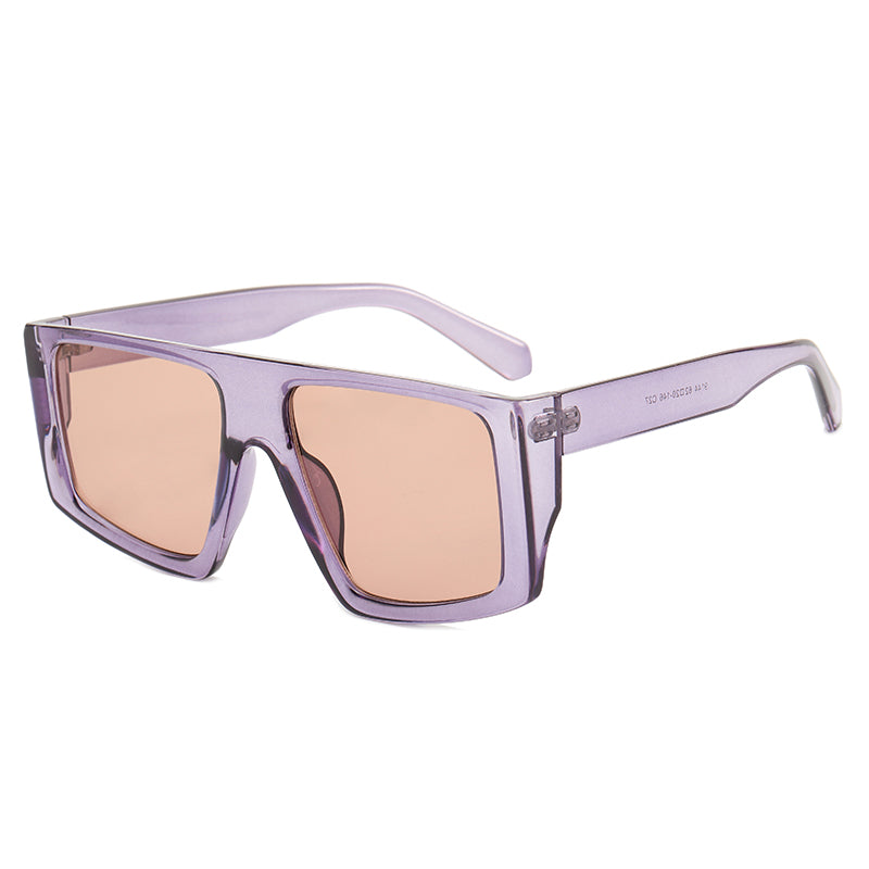 Oversized Flat Top Square Shades Sunglasses