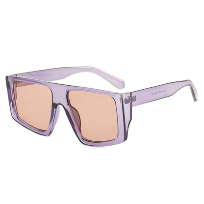 Oversized Flat Top Square Shades Sunglasses