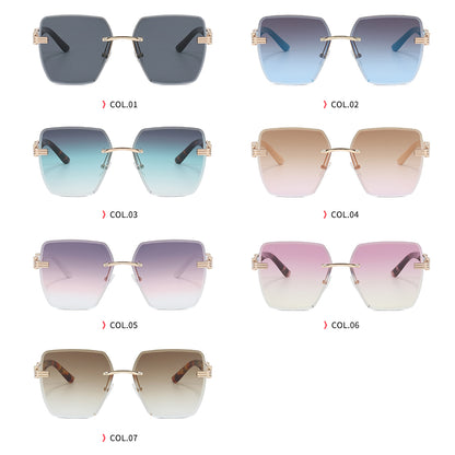 Rimless UV400 Luxury Sun Glasses